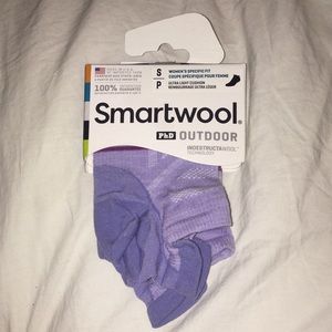 Woman’s purple socks